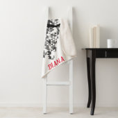 Een dansdeken met een gladde zilveren hart. sherpa deken (In situ)