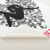 Een dansdeken met een gladde zilveren hart. sherpa deken (3/4)