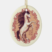 Een dansend paard keramisch ornament (Rechts)