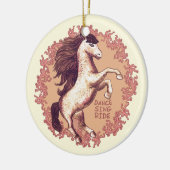 Een dansend paard keramisch ornament (Links)