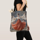 Een danser danst op muziek canvas tas (Dichtbij)