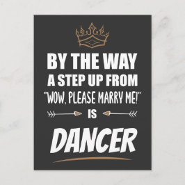 Een danser is het ultieme in beroep. Grappig cadea Briefkaart