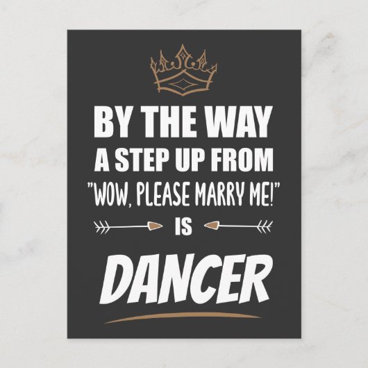 Een danser is het ultieme in beroep. Grappig cadea Briefkaart (Voorkant)