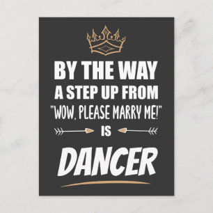 Een danser is het ultieme in beroep. Grappig cadea Briefkaart