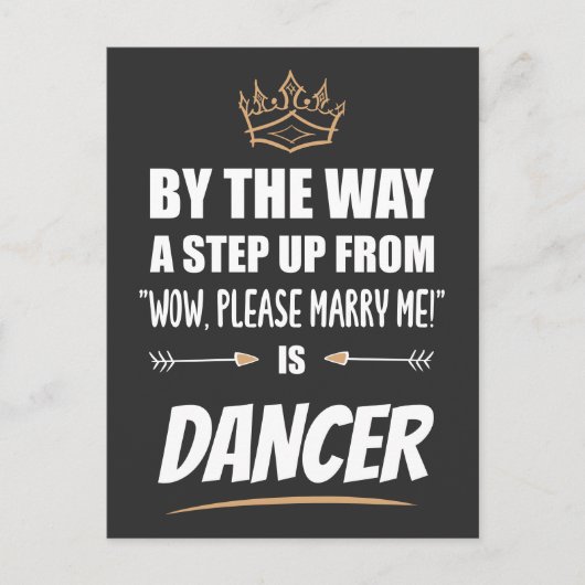 Een danser is het ultieme in beroep. Grappig cadea Briefkaart (Voorkant)