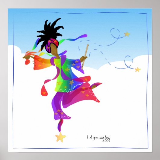 Een danseres Poster naar het voorjaar (Voorkant)