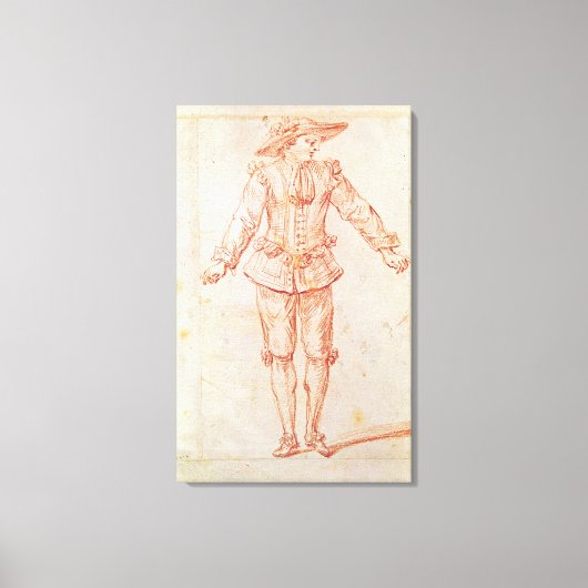 Een danseres uit de opera van Parijs Canvas Afdruk (Voorkant)