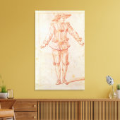 Een danseres uit de opera van Parijs Canvas Afdruk (Insitu (Woonkamer))