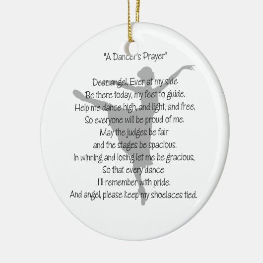 Een danserse dansdansfoto keramisch ornament (Links)