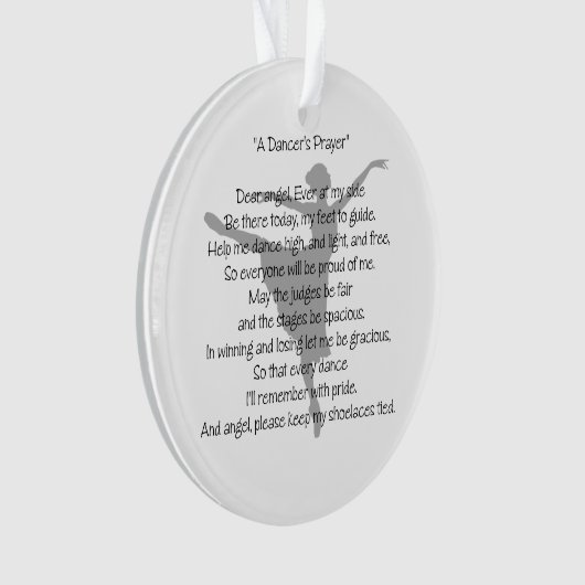 Een danserse gebeddenergie ornament (voorkant)