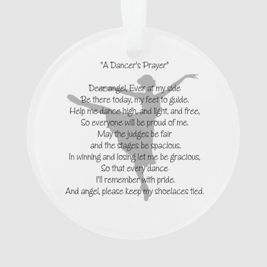 Een danserse gebeddenergie ornament (achterkant)