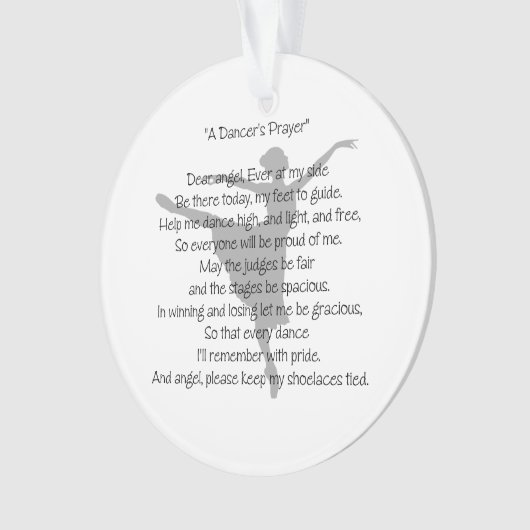 Een danserse gebeddenergie ornament (voorkant)