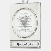 Een danserse gebeddenergie verzilverd banner ornament (Links)