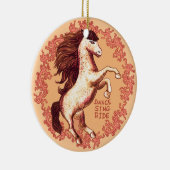 Een danspaard keramisch ornament (Rechts)