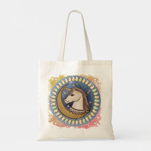 Een dappere eenhoorn tote bag (Achterkant)
