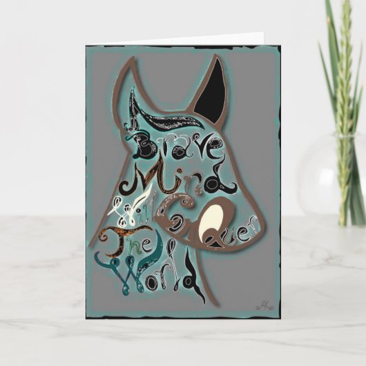 Een dappere geest zal de wereld veroveren kaart (Voorkant)