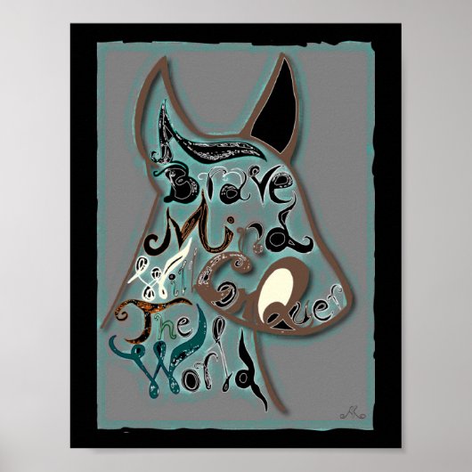 Een dappere geest zal de wereld veroveren poster (Voorkant)