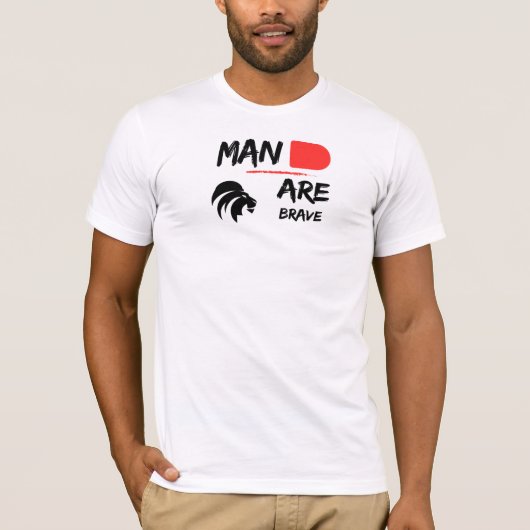 Een dappere man T-shirt (Voorkant)
