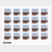 Eén dappere stap tegelijk vierkante sticker (Vel)