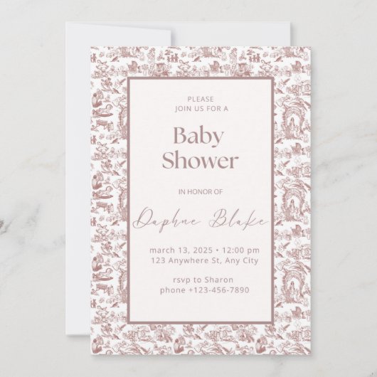 Een Darling Aankomst Baby shower Kaart (Voorkant)