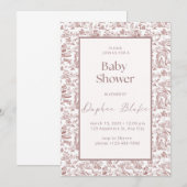 Een Darling Aankomst Baby shower Kaart (Voorkant / Achterkant)