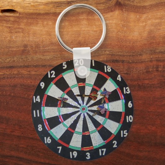 Een DARTBOARD SLEUTELHANGER!!!!! Sleutelhanger (Voorkant)