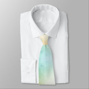 Een das met een zacht pastelkleurig waterverfdesig
