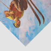 Een Dashing Skier van Endre Hollos Tissuepapier (Detail)