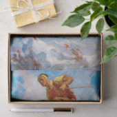 Een Dashing Skier van Endre Hollos Tissuepapier (Geschenk)