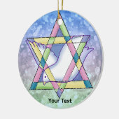Een davidster keramisch ornament (Links)