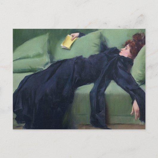 Een decadent-meisje - Ramon Casas Briefkaart (Voorkant)