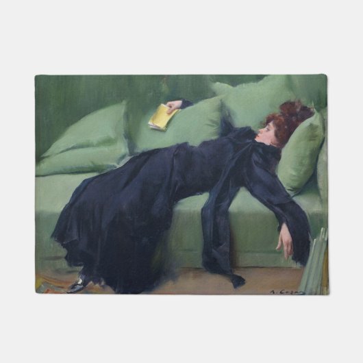 Een decadent-meisje - Ramon Casas Deurmat (Voorkant)