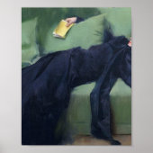 Een decadent-meisje - Ramon Casas Poster (Voorkant)