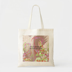 Een decoratief bloemmotief gekenmerkt door levendi tote bag