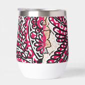 Een decoratief paisley-ontwerp met levendige rode (Rechts)