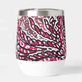 Een decoratief paisley-ontwerp met levendige rode (Achterkant)
