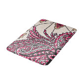 Een decoratief paisley-ontwerp met levendige rode badmat (Gekanteld)