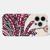 Een decoratief paisley-ontwerp met levendige rode  Case-Mate iPhone case (Achterkant (horizontaal))