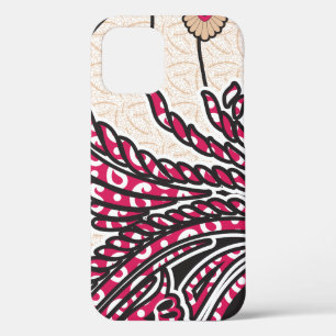 Een decoratief paisley-ontwerp met levendige rode  Case-Mate iPhone case