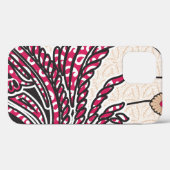 Een decoratief paisley-ontwerp met levendige rode Case-Mate iPhone case (Achterkant (horizontaal))