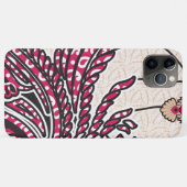 Een decoratief paisley-ontwerp met levendige rode  Case-Mate iPhone case (Achterkant (horizontaal))