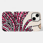 Een decoratief paisley-ontwerp met levendige rode Case-Mate iPhone case (Achterkant (horizontaal))
