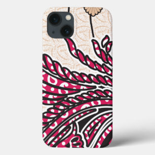 Een decoratief paisley-ontwerp met levendige rode Case-Mate iPhone case