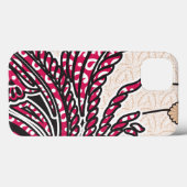 Een decoratief paisley-ontwerp met levendige rode  Case-Mate iPhone case (Achterkant (horizontaal))