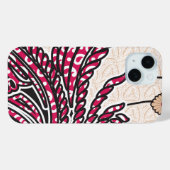 Een decoratief paisley-ontwerp met levendige rode Case-Mate iPhone case (Achterkant (horizontaal))