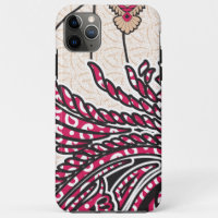 Een decoratief paisley-ontwerp met levendige rode