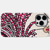 Een decoratief paisley-ontwerp met levendige rode Case-Mate iPhone case (Achterkant (horizontaal))