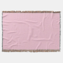 Een decoratieve roze werpdeken met een subtiel  deken