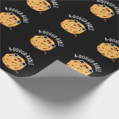 Een deegbaar Funny Cookie Pun Dark BG Cadeaupapier (Hoek)