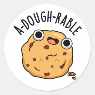 Een deegbaar Funny Cookie Pun Ronde Sticker
